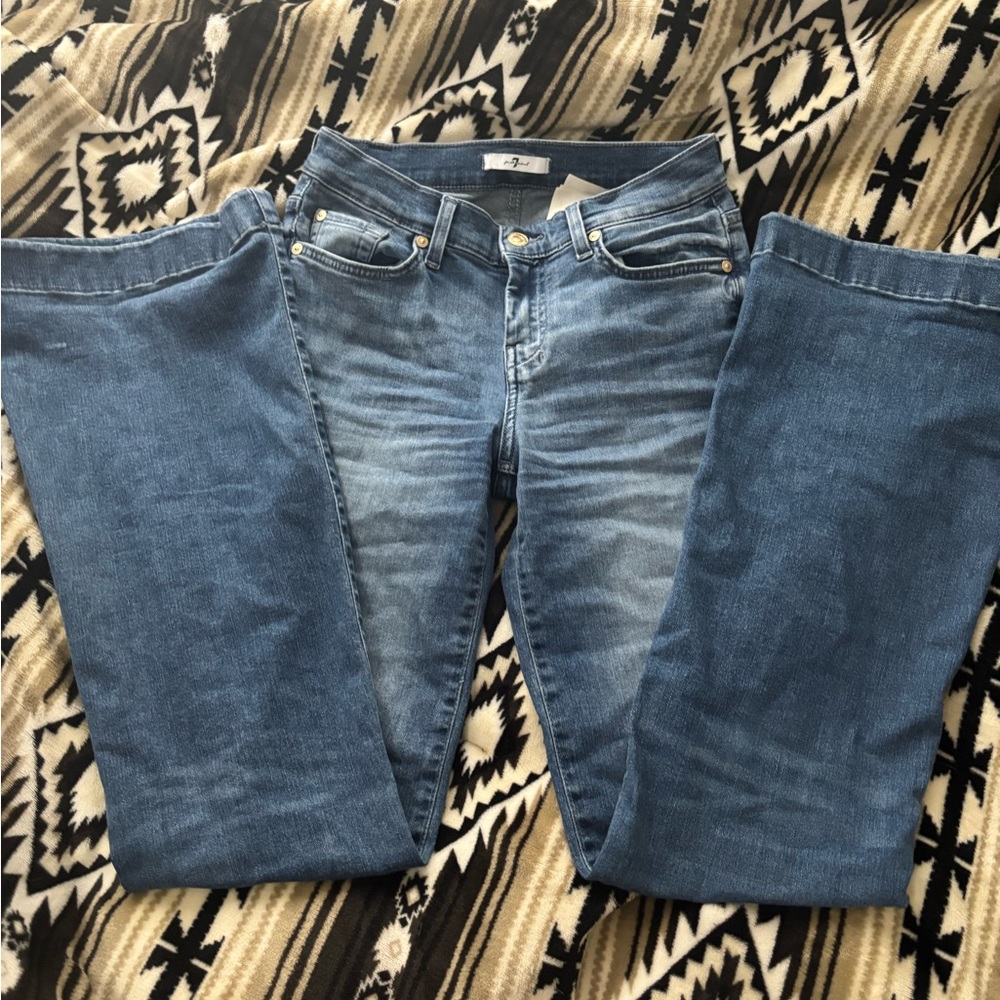 7 For All Mankind Classic Blue Straight Leg Jeans